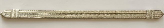 POLICE LEATHER CAP STRAP - PLAIN DESIGN - SILVER.